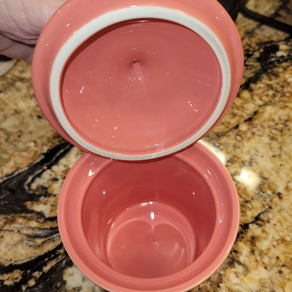 Fiesta 13 OZ Mini Canister 5 5/8 Inch Jam Jar Flamingo - Picture 2 of 4